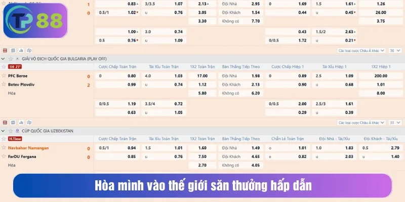 Kèo rung kèo xuất hiện trong thời gian trận đấu đang diễn ra