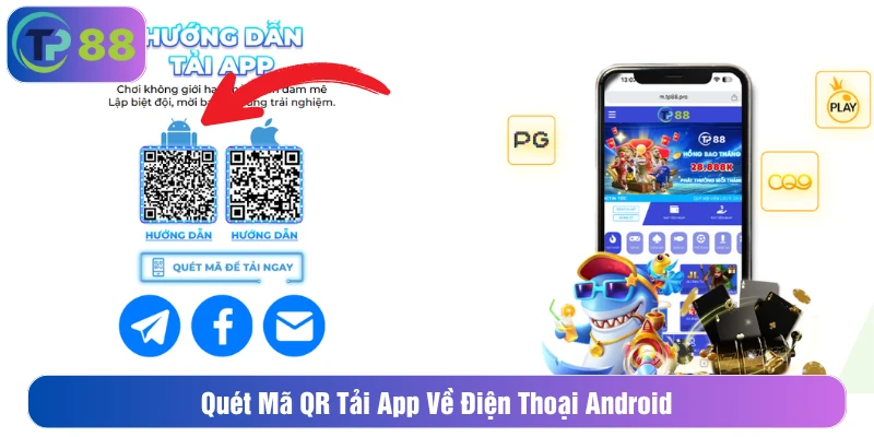 quét mã QR tải app về điện thoại Android