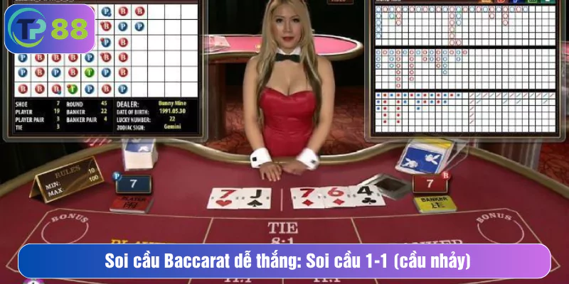 Soi cầu Baccarat dễ thắng soi cầu 1 - 1 (cầu nhảy)