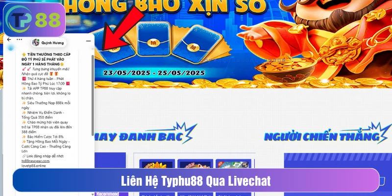Liên hệ Typhu88 qua livechat