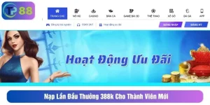 Nạp lần đầu thưởng 388k cho thành viên mới